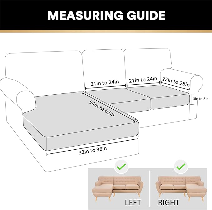 PrinceDeco Sectional Couch Covers 3 Pieces Velvet Sofa Covers L Shape Soft Couch Covers for Sectional Sofa Corner Sofa Cover Couch Cover for Dogs Washable (2 Seater + 1 Chaise,Grey)
