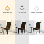Joccun Chair Covers for Dining Room Set of 4,Dining Chair Slipcovers Stretch Dining Room Chair Covers Seat Protector,Washable Parsons Chair Cover for Home,Banquet(Seal Brown,4 Pack)