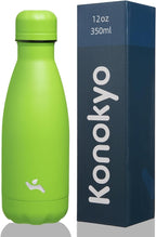 Insulated Water Bottles,12 oz Double Wall Stainless Steel Vacumm Metal Flask for Sports Travel,Green