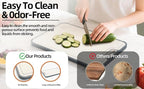 Titanium Cutting Board for Kitchen, Double Sided Cutting Boards for Meal Prep with Pure Titanium and Wheat Straw PP, Dishwasher Safe Chopping Board for Meat Vegetables Fruits, Large Size, 16”×11”