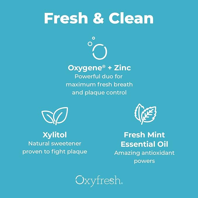 Oxyfresh Pro Formula Fresh Mint Mouthwash – Patented Zinc Mouthrinse for Fresh Breath & Healthy Gums | Dye, Fluoride & Alcohol Free Mouthwash (1 Gal Bottle)