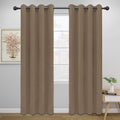 Easy-Going Blackout Curtains for Bedroom, Solid Thermal Insulated Grommet and Noise Reduction Window Drapes, Room Darkening Curtains for Living Room, 2 Panels (52x84 in,Camel)