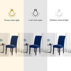 Joccun Chair Covers for Dining Room Set of 2,Dining Chair Slipcovers Stretch Dining Room Chair Covers Seat Protector,Washable Parsons Chair Cover for Home,Banquet(Classic Blue,2 Pack)