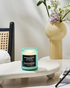 M&SENSE Sandalwood Jasmine Scented Candles, Natural Soy Wax Best Smelling Candle 7.05oz 50 Hour Burning，Floral Non Toxic Single Cotton Wick Aromatherapy Gifts for Women Friend