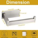 Toilet Paper Holder, Self Adhesive Tissue Holder Stainless Steel Rustproof Paper Roll Holder, No Drilling Easy to Install, Toilet Paper Rack Suitable for Office, Bathroom (Brushed Nickel)