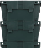 18 Pots Self-Watering Vertical Wall Planter, 39.4”L x 39.4”H Stackable Plastic Wall-Mounted Plant Grow Pots, Wall Hang Garden Planter Outdoor Indoor for Herbs Flowers Strawberries (Green)