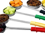 Darware Portion Control Serving Spoons (6-Piece Ladle Set); w 1/4 Cup, 1/2 Cup, 3/4 Cup & 1 Cup (2, 4, 6, 8 oz) & 1/2 & 1 Cup Utensils/Spoodles