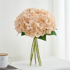 8pcs Fake Flowers Silk Hydrangea Artificial Flowers Bouquets Faux Hydrangea Stems for Home Table Centerpieces Wedding Party Decoration