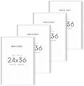 HAUS AND HUES Set of 4 White Poster Frames 24x36 - Gallery Wall Frame Set, Large Picture Frames (Aluminum), 24 by 36 in