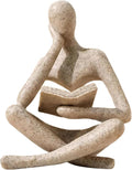 Bookshelf Decor Thinker Statue - Abstract Style Thinker Sculptures Modern Aesthetic Figurine Decoration Statues for Home Decor-Zuo Si-Sandstone