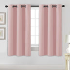 H.VERSAILTEX Blackout Curtains for Bedroom Thermal Insulated Room Darkening Living Room Curtains 63 Inch Long Grommet Privacy Protection Window Curtain Panels/Drapes for Nursery, 2 Panels, Baby Pink