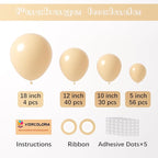 130pcs Blush Pink Balloons Different Sizes 18" 12" 10" 5" Boho Pink Latex Balloon Garland Arch Kit for Birthday Baby Shower Graduation Wedding Gender Reveal Party Decorations