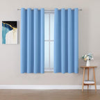 ChrisDowa Grommet Room Darkening Curtains for Bedroom and Living Room - 2 Panels Set Thermal Insulated Blackout Curtains (Sky Blue, 52W x 54L)