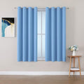 ChrisDowa Grommet Room Darkening Curtains for Bedroom and Living Room - 2 Panels Set Thermal Insulated Blackout Curtains (Sky Blue, 52W x 63L)