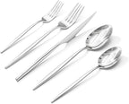 KINGSTONE Silverware Set, 30-Piece Flatware Set Cutlery Set Premium 18/10 Stainless Steel, Tableware Include Forks Knives Spoons for Home Kitchen Restaurant Wedding, Dishwasher Safe