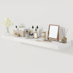 White Floating Shelves 48 Inch Long, 12 Inch Deep Floating Shelves for Wall, 48 x 12 Large Wall Shelves for Home Storage & Display, 2" Thicked Floating Shelf for Bedroom, Living Room, 1 Pack