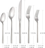 Silverware Set Flatware Set 40 Pieces Stainless Steel Cutlery Set Hexagonal Pattern Mirror Finished Home Daily Use Housewarming Wedding Gift Service for 8