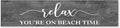 Generic Funny Wood Sign Relax You're On Beach Time Rustic Wooden Hanging Sign Home Farmhouse Kitchen Wall Decoration 16 x 4 Inch