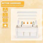 Bedside Caddy Organizer with Fixed Straps and Water Bottle Holder for Home, College Dorm, Hospital, Crib and Bunk Bed (2pcs White)