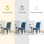 Joccun Chair Covers for Dining Room Set of 2, Chair Slipcovers Stretch Dining Room Chair Covers Seat Protector,Washable Parsons Chair Cover for Home,Hotel,Banquet(Dark Blue,2 Pack)
