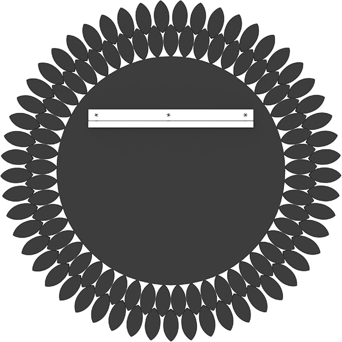 Kelly Miller Round Jeweled Mirror for Wall Decor, 26 in Modern Decorative Wall Mirror with Luxury Diamonds Beveled Vanity Mirror for Bedroom Dresser, Living Room Table, Bathroom, Hallway, Entryway