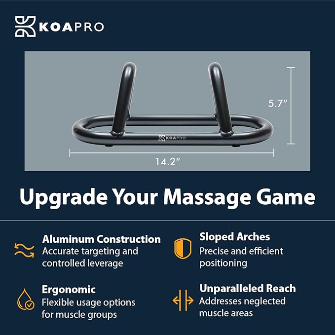 KOAPRO Psoas and Hip Hook Release Tool for Iliacus and Hip Flexor; Alleviate Pain and Tension, Targeted Deep Tissue Massager for Back, Core, Iliopsoas, Piriformis etc., Boost Relief and Recovery