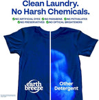 Earth Breeze Laundry Detergent Sheets Fragrance-Free - 180 Loads Eco Liquidless Soap - Travel-Friendly for Hot & Cold Cycles, Tackles Tough Stains & Odors - Gentle on Sensitive Skin, 90 Ct (3 Pack)