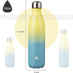 Insulated Water Bottles,25 oz Double Wall Stainless Steel Vacumm Metal Flask for Sports Travel,Sandy Beach