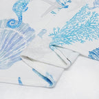Blue Ocean Beach Throw Blanket Nautical Coastal Bed Blanket Starfish Seashell Coral Blankets Super Soft Flannel Fleece Throw Blanket for Couch Bed Decor “60 x80”