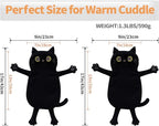 2PCS Microwave Heating Pads for Cramps Pain Relief, 17 * 9" Moist Microwavable Period Menstrual Heat Packs for Cramps, Back, Neck, Shoulder, Abdomen, Black Cat