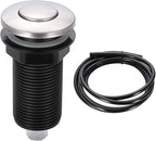 RQYEKDO Garbage Disposal Air Switch Kitchen Sink Top Long Stainless Steel Brushed Nickel Long 2.5" for Food and Waste Disposal On/Off Air Button Parts