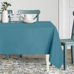 sancua Square Tablecloth - 60 x 60 Inch - Stain and Wrinkle Resistant Washable Polyester Table Cloth, Decorative Fabric Table Cover for Dining Tables, Buffet Parties and Camping, Teal