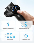 RENPHO Massage Gun with Heat and Cold, Portable Percussion Muscle Deep Tissue Massager with Bluetooth, Carry Case, Gifts for Men Women, Active+ Thermacool
