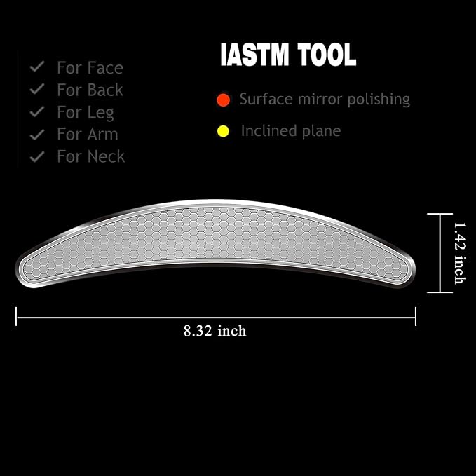 BYYDDIY 3 in 1 Stainless Steel Muscle Scraper Tools Set,Scraping Massage Tools for Physical Therapy,Derma Edge & GuaSha Massage Scraper Tool,IASTM Tools,Guasha Tool for Body