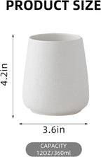Speckled White Ceramic Toothbrush Holder - Bathroom Tooth Brushing Holders, Toothbrush Cup, Toothpaste Organizer for Bathroom Countertop, Makeup Brush Holder, Pen Holder for Home Desktop Storage