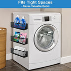 Picowe Magnetic Laundry Organizer, Extra Large Magnet Basket for Laundry Room,16.5lb Capacity Magnetic Shelf for Washer /Dryer, Fridge & Small Spaces (XL, Black)