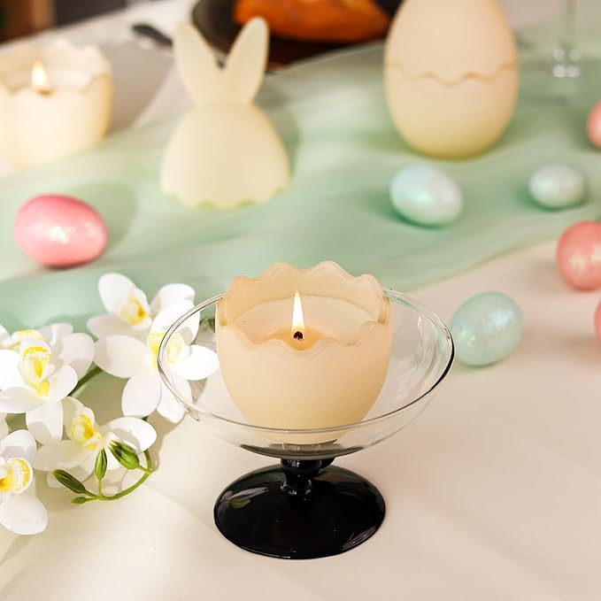 Vanilla Scented Candle, Bunny Spring Home Decor, Indoor Easter Decoration for Table Centerpiece, Gift for Women