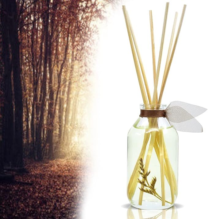 LOVSPA Reed Diffuser Set, Cashmere Woods Scented Oil Diffuser with Sticks, Home Fragrance Accessories for Bathroom Shelf Decor, Aroma Diffusers for Home or Office Fall Decor, USA Made