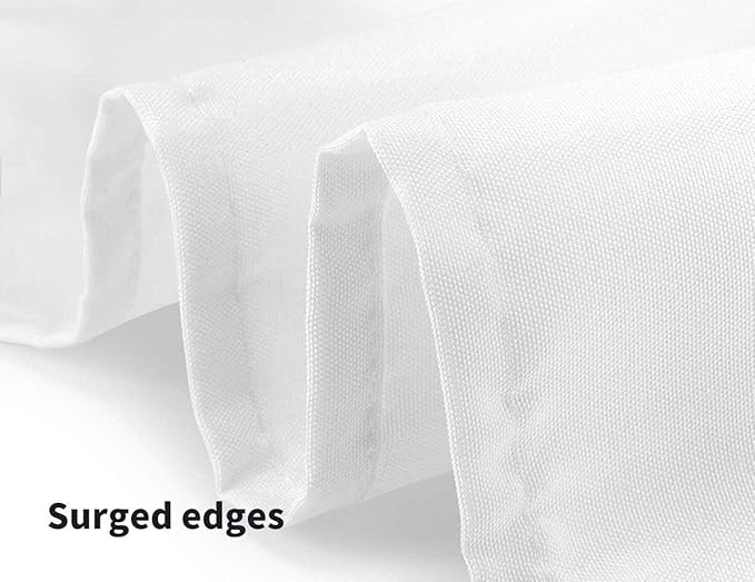 Surmente Square Tablecloth for Square or Round Tables 100% Polyester 85x85 Inch Table Cloth for Weddings, Banquets, or Restaurants (White)