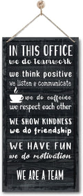 We Are A Team Office Signs Decor, In This Office Sign, Hanging Wood Sign Office Décor, Motivational Quotes Wall Décor, Office Wall Art, Human Resources Office Wall Décor, Team Gift, Gift for Leader A1
