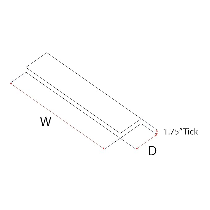 URBANDI, Rustic Floating Shelves, Set of 2, Hidden Bracket, Solid Wood, Heavy Duty, Wall Mounted Shelves, (Brown, 24Wx8D)