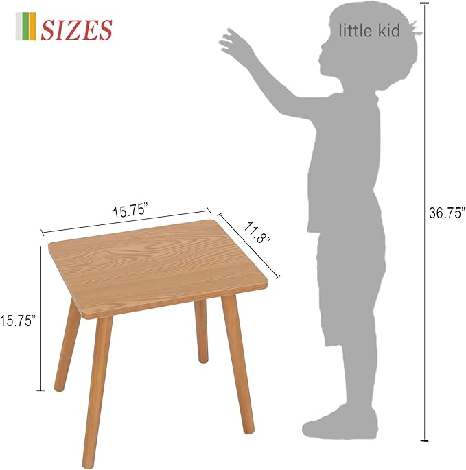 AWASEN Mid Century Modern Side Table, Small End for Living Room Bedroom Office Small Spaces, Modern Side Table Nightstand with Solid Wood, Easy Assembly, (Brown)