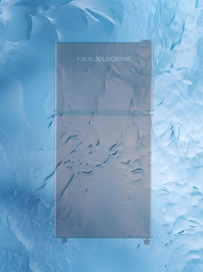 3.5 Cu.Ft Mini Fridge with Freezer, Compact Refrigerator with 2 Doors for Office, Kitchen, Dorm and Bedroom, Small Fridge with 7 Level Temp Adjustable Thermostat, Wood