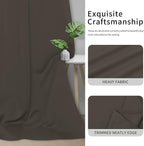 Easy-Going Blackout Curtains for Bedroom, Solid Thermal Insulated Grommet and Noise Reduction Window Drapes, Room Darkening Curtains for Living Room, 2 Panels(42x63 in, Taupe)