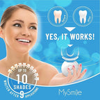 MySmile Teeth Whitening Kit with LED Light, 10 Min Non-Sensitive Fast Teeth Whitener with 3 Carbamide Peroxide Whitening Gel, Helps to Remove Stains from Coffee, Smoking, Wines, Soda, Food