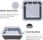 THANSTAR Collapsible Dish Drying Rack for RV Campers Portable Dinnerware Drainer Organizer for Kitchen Travel Trailer