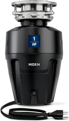 Moen Chef Series 1 HP Continuous Feed Garbage Disposal, Power Cord Included, EX100C