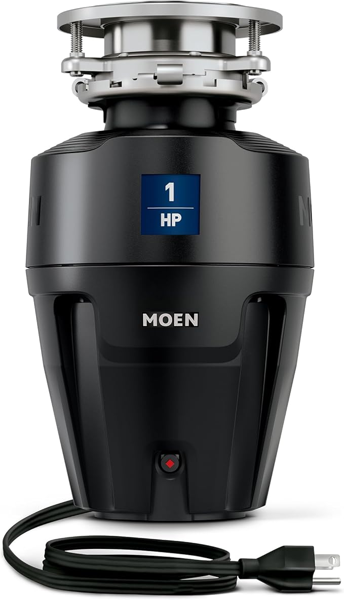 Moen Chef Series 1 HP Continuous Feed Garbage Disposal, Power Cord Included, EX100C