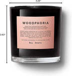 Boy Smells - Woodphoria Scented Candles for Men and Women - 8.5 oz - Soy, Coconut Wax Candle Blend - Aromatic Candles for Home with Fig, Sandalwood and Jasmine - 50-Hour Burn - Cotton Wick