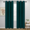 Easy-Going Blackout Curtains for Bedroom, Solid Thermal Insulated Grommet and Noise Reduction Window Drapes, Room Darkening Curtains for Living Room, 2 Panels(46x84 in, Deep Teal)